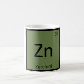 Zn - ズッキーニ野菜 化学周期表 コーヒーマグカップ (中央)