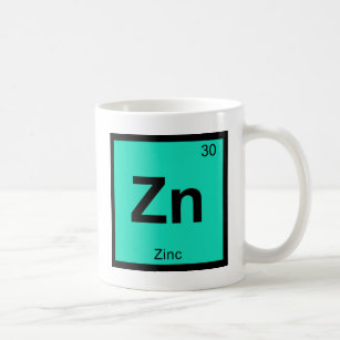 Zn – 亜鉛化学周期表シンボル要素 コーヒーマグカップ