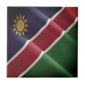 zNA002 NAMIBIA,なびく国旗,アフリカ, タイル (正面)