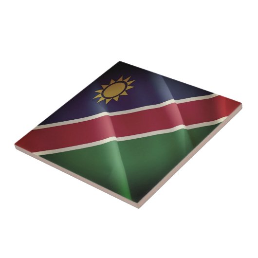 zNA002 NAMIBIA,なびく国旗,アフリカ, タイル (側面)