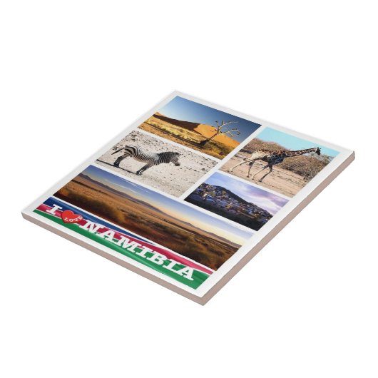 zNA007 NAMIBIA I Love,モザイク,アフリカ, タイル (側面)