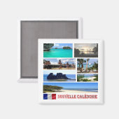 zNC003ニューカレドニア，モザイク，オセアニア，冷蔵庫 マグネット (正面/裏面)