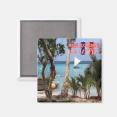 zNC009 ILE DES PINS，ニューカレドニア，冷蔵庫 マグネット (正面/裏面)