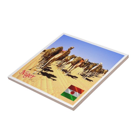 zNE007 NIGER, Oasis Bilma，アフリカ， タイル (側面)