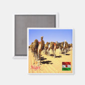 zNE007 NIGER, Oasis Bilma,アフリカ,冷蔵庫 マグネット (正面/裏面)