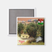 zNE008 NIGER, Oasis Bilma，アフリカ，冷蔵庫 マグネット (正面/裏面)