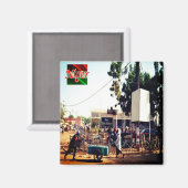 zNE009 NIGER, Place Diibo Bakary Walraven,冷蔵庫 マグネット (正面/裏面)