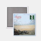 zNG006 NIGERIA, Eko Atlantic City,アフリカ,冷蔵庫 マグネット (正面/裏面)