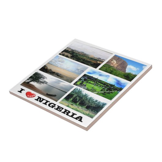 zNG011 NIGERIA I Love，モザイク，アフリカ， タイル (側面)