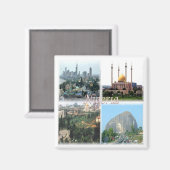 zNG012 NIGERIA，モザイク，アフリカ，冷蔵庫 マグネット (正面/裏面)