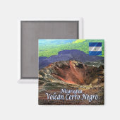zNI007 VOLCANO CERRO NEGRO、ニカラグア、冷蔵庫 マグネット (正面/裏面)