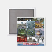 zNI012 MANAGUA,モザイク,ニカラグア,アメリカ,冷蔵庫 マグネット (正面/裏面)