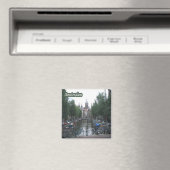 zNL008アムステルダム運河の橋の上の自転車 マグネット (インサイチュ (食洗機))