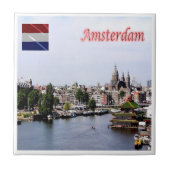 zNL010 AMSTERDAMは空から見た。 タイル (正面)