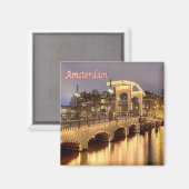zNL011 AMSTERDAMパノラマ、ヨーロッパ、冷蔵庫 マグネット (正面/裏面)