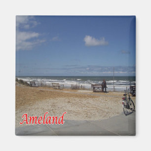 zNL016 AMELAND、フリジア諸島、オランダ、冷蔵庫 マグネット