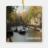 zNL017アムステルダム運河 セラミックオーナメント (正面)