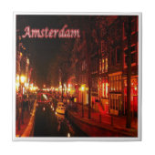 zNL020 AMSTERDAM landscape night，ヨーロッパ， タイル (正面)