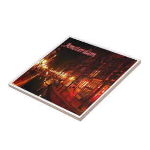 zNL020 AMSTERDAM landscape night,ヨーロッパ, タイル