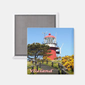 zNL021 VLIELANDライトハウス、オランダフリジア諸島， マグネット (正面/裏面)