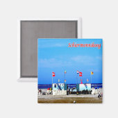 zNL022 SCHIERMONNIKOOGビーチ、フリジア諸島、 マグネット (正面/裏面)