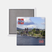zNO004 OSLO，ノルウェー，ヨーロッパ，冷蔵庫 マグネット (正面/裏面)