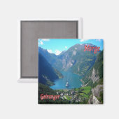 zNO005 GEIRANGER，ノルウェー，ヨーロッパ，冷蔵庫 マグネット (正面/裏面)