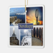 zNO007 NORDKAPP NORTH CAPE，ノルウェー，ヨーロッパ， セラミックオーナメント (左)