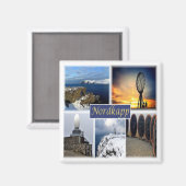 zNO007 NORDKAPP NORTH CAPE，ノルウェー，ヨーロッパ，冷蔵庫 マグネット (正面/裏面)