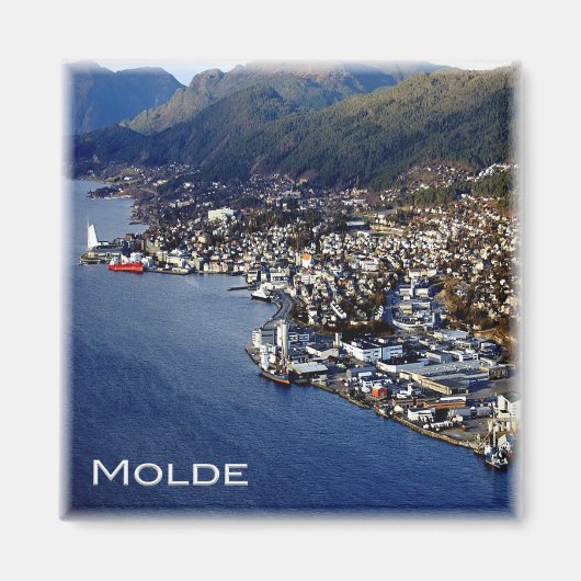 zNO012 MOLDE，ノルウェー，ヨーロッパ，冷蔵庫 マグネット (正面)