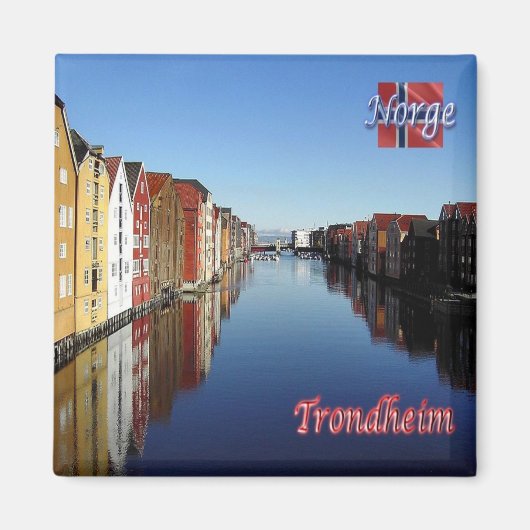 zNO015 TRONDHEIM，ノルウェー，ヨーロッパ，冷蔵庫 マグネット (正面)