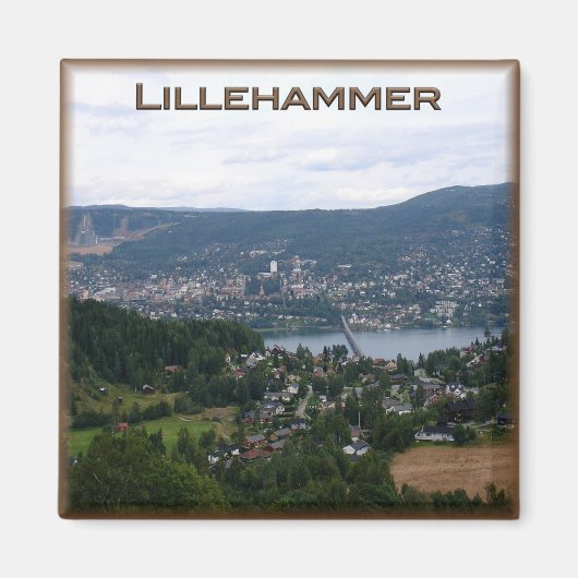 zNO023 LILLEHAMMER，ノルウェー，ヨーロッパ，冷蔵庫 マグネット (正面)