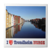 zNO026 TRONDHEIM "I Love"，ノルウェー，ヨーロッパ， タイル (正面)