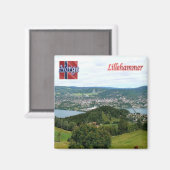 zNO028 LILLEHAMMER，ノルウェー，ヨーロッパ，冷蔵庫 マグネット (正面/裏面)