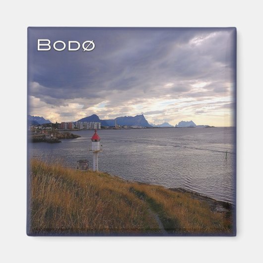 zNO030 BODOO、ノルウェー、ヨーロッパ、冷蔵庫 マグネット (正面)