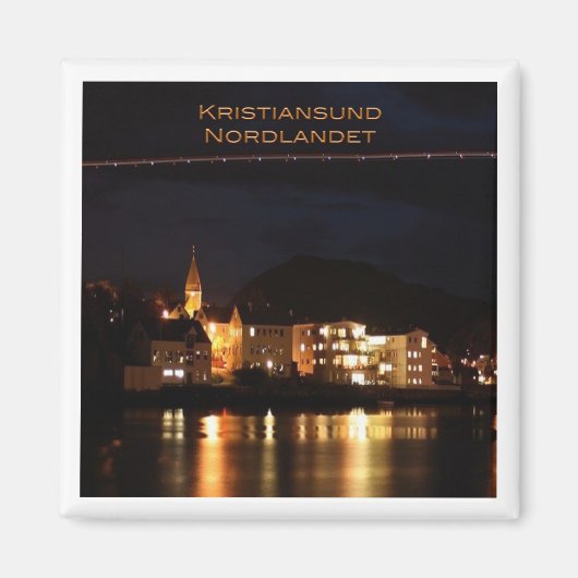 zNO034 KRISTANSUND NORDLANDET，ノルウェー，冷蔵庫 マグネット (正面)