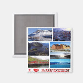 zNO038 LOFOTEN "I Love",ノルウェー,ヨーロッパ,冷蔵庫 マグネット (正面/裏面)