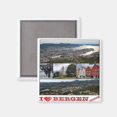 zNO040 BERGEN，ノルウェー，ヨーロッパ，冷蔵庫 マグネット (正面/裏面)