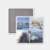 zNO042 SPITSBERGEN,ノルウェー,ヨーロッパ,冷蔵庫 マグネット (正面/裏面)