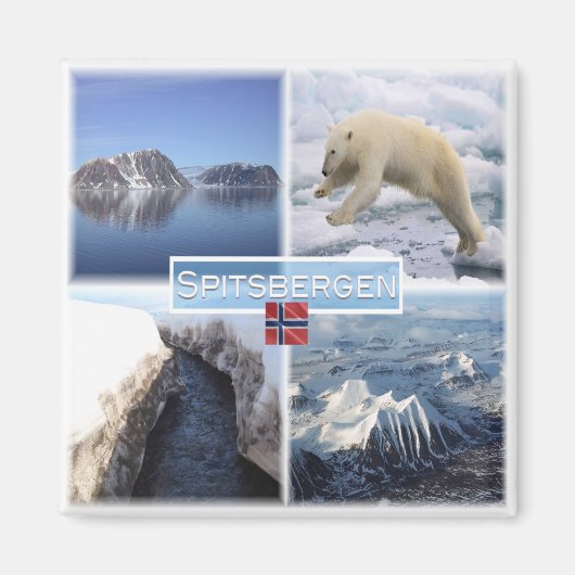 zNO042 SPITSBERGEN,ノルウェー,ヨーロッパ,冷蔵庫 マグネット (正面)