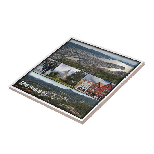 zNO043 ノルウェー、ベルゲン、ヨーロッパ タイル (側面)