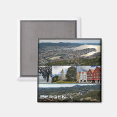 zNO043 BERGEN，ノルウェー，ヨーロッパ，冷蔵庫 マグネット (正面/裏面)