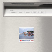 zNO048 KRISTIANSAND "I Love"，ノルウェー，冷蔵庫 マグネット (インサイチュ (食洗機))