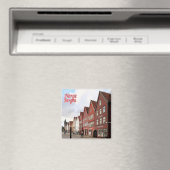 zNO073 BERGEN BRYGGEN，ノルウェー，ヨーロッパ，冷蔵庫 マグネット (インサイチュ (食洗機))