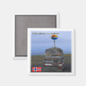 zNO078 NORD KAPP，ノルウェー，ヨーロッパ，冷蔵庫 マグネット (正面/裏面)