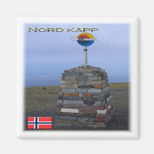 zNO078 NORD KAPP，ノルウェー，ヨーロッパ，冷蔵庫 マグネット (正面)