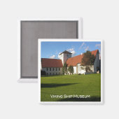 zNO081バイキング船舶博物館，ノルウェー，ヨーロッパ，冷蔵庫 マグネット (正面/裏面)