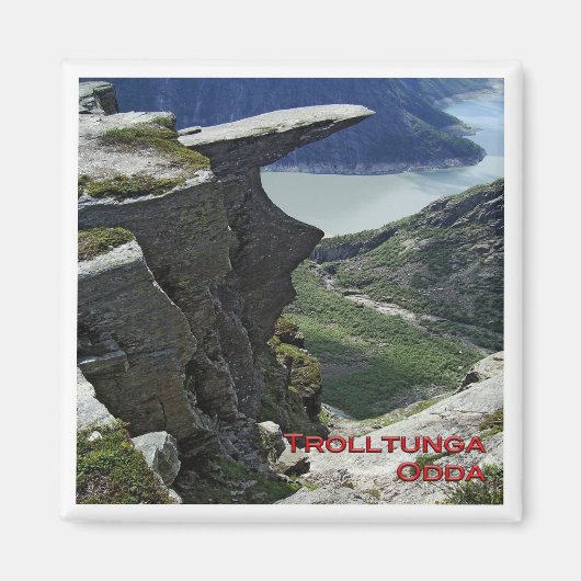 zNO084 TROLLTUNGA, ODA，ノルウェー，冷蔵庫 マグネット (正面)