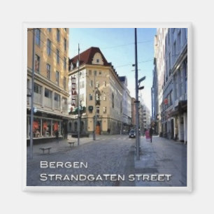 zNO103 BERGEN Strandgaten,ノルウェー,冷蔵庫 マグネット