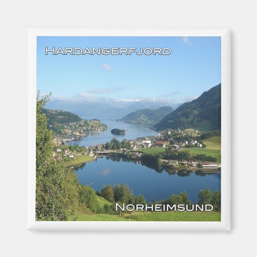zNO114 HARDANGERFJORD NORHEIMSUND，ノルウェー，冷蔵庫 マグネット (正面)